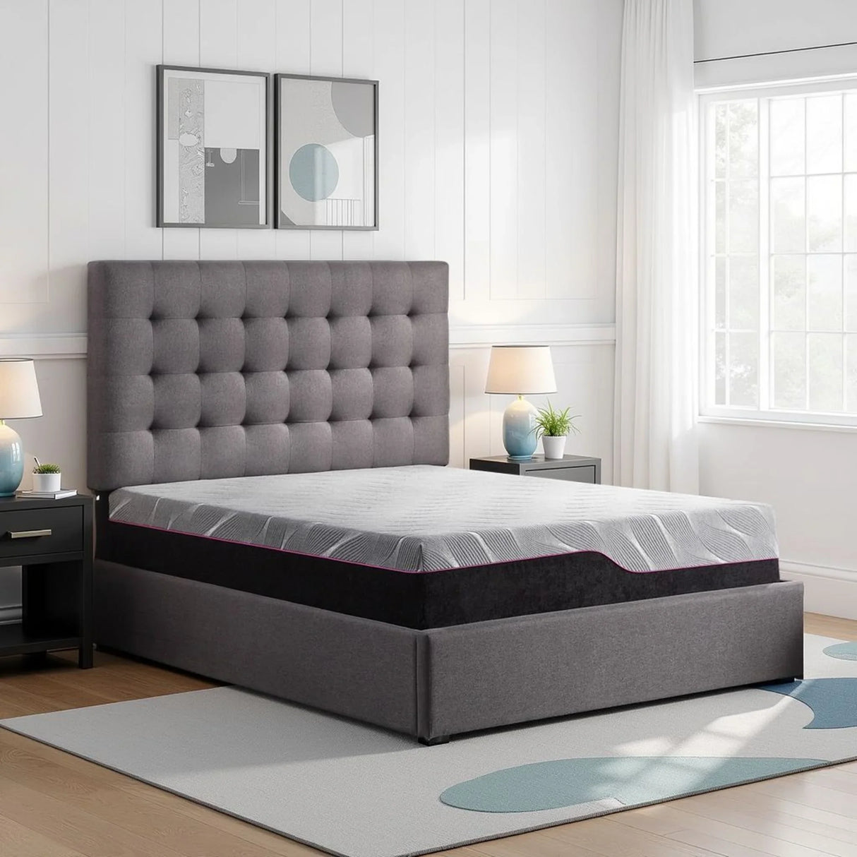Renew - 11" Cooling Fast Responding Latex Foam Mattress - Gray