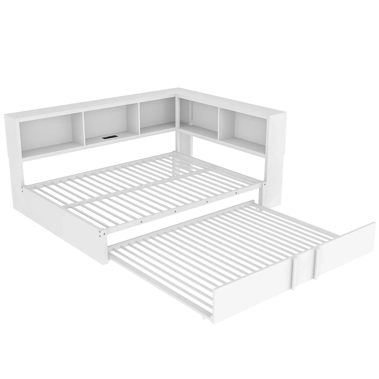 Daybed With Trundle, Storage Cabinets And USB Ports - Furniture Home Direct