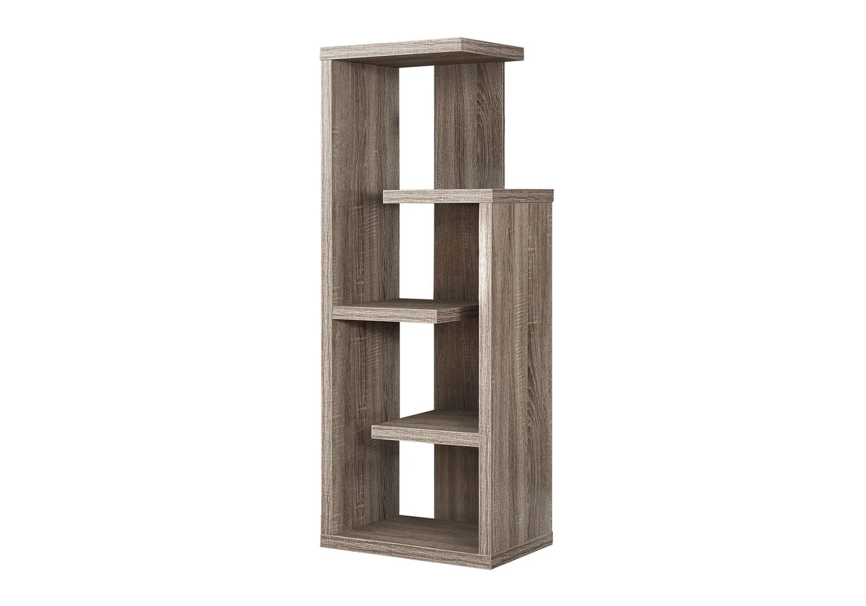 Bookshelf, Bookcase, Etagere, 4 Tier, For Office, Contemporary & Modern - Taupe - Furniture Home Direct