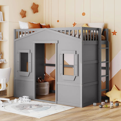 House Loft Bed With Ladder - Furniture Home Direct