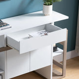 Modernize Kitchen Buffet Organizing Cabinet With 4 Shelves - White / Dark Taupe - Furniture Home Direct