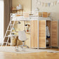Loft Bed With L Shape Desk And Wardrobe - Furniture Home Direct