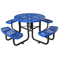 Round Outdoor Steel Picnic Table With Umbrella Pole - Furniture Home Direct