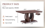 Coffee Table Modern Rectangular Walnut Finish Walnut - Furniture Home Direct
