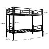 Bunk Bed For Kids, Convertible Frame With Ladders & Guardrail - Furniture Home Direct