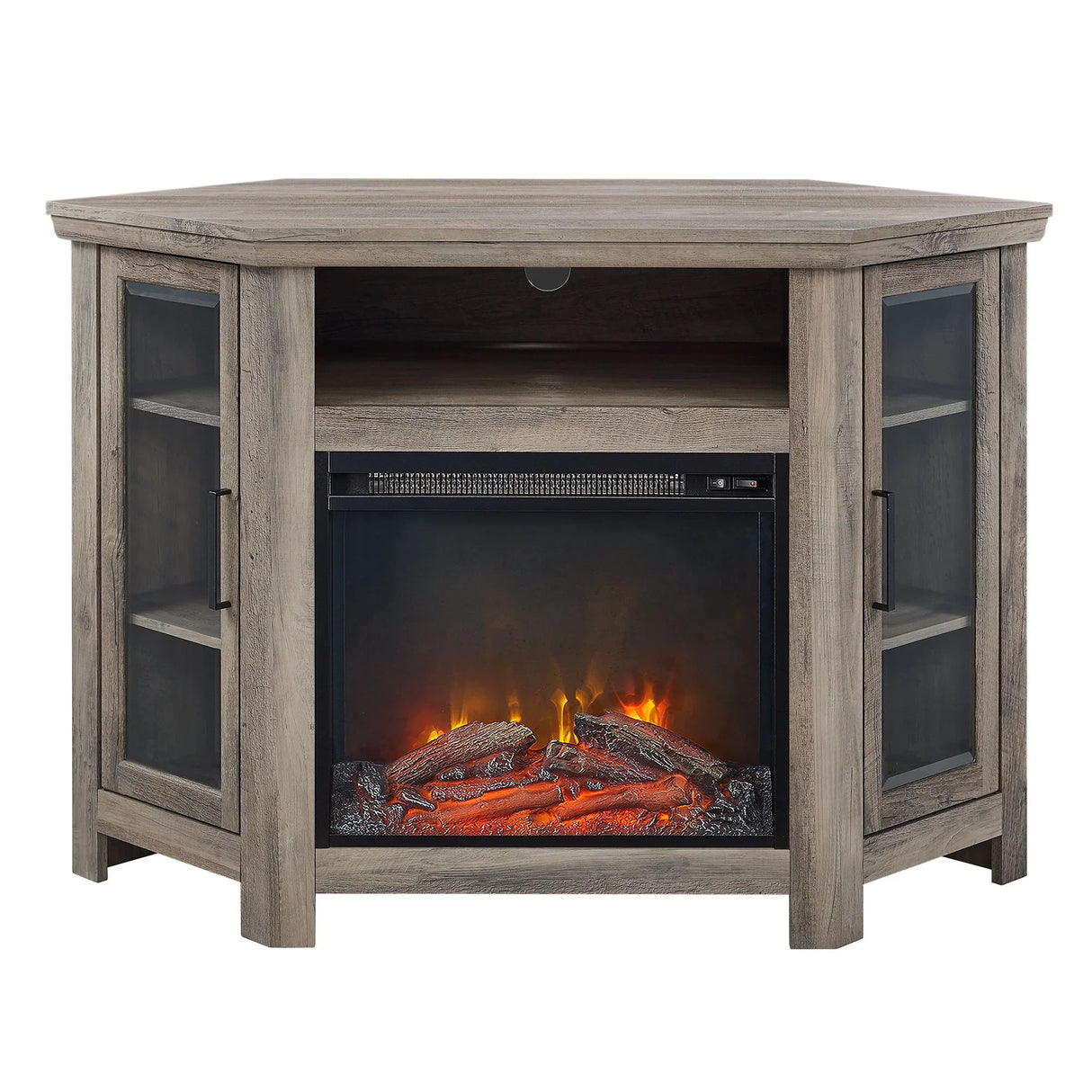 Classic Glass Door Fireplace TV Stand For Tvs Up To 55" - Furniture Home Direct