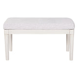 Vanity Desk With Large Mirror And Upholstered Stool White - Furniture Home Direct