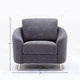 Yuina Gray Linen 3 Pieces Living Room Set - Furniture Home Direct