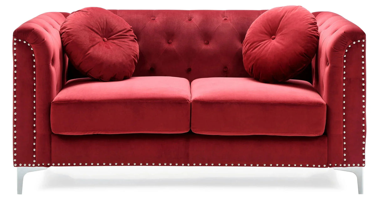 Stylish Sloped Arm Loveseat - Furniture Home Direct