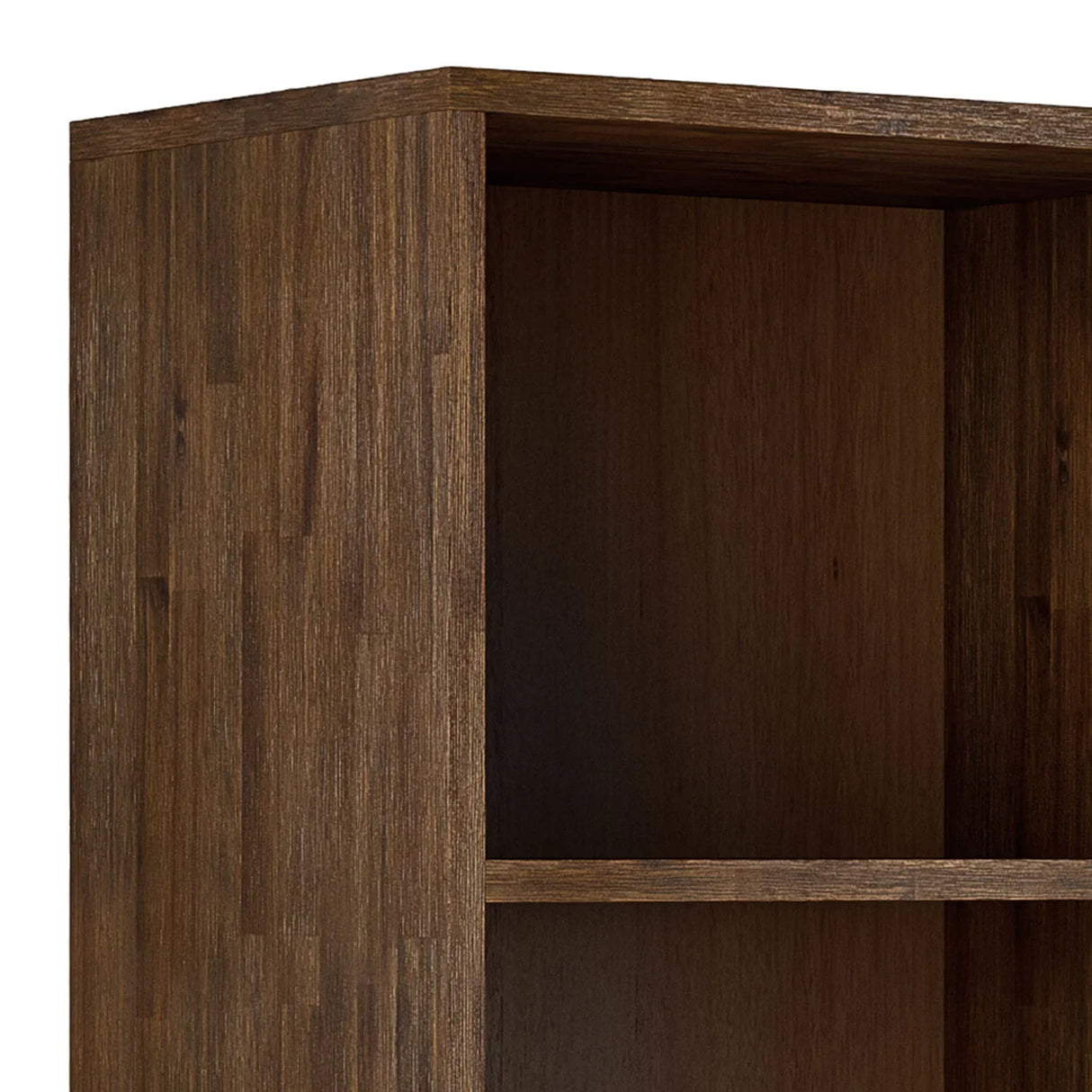 Clarkson - Bookcase With Storage - Rustic Natural Aged Brown - Furniture Home Direct