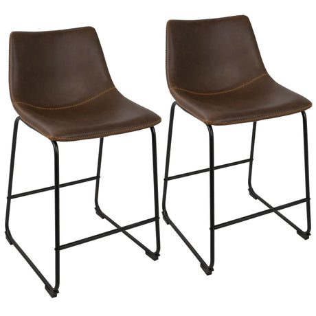 Duke - Contemporary Counter Stool (Set of 2) - Furniture Home Direct