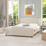 Fontana - Handcrafted Wingback Upholstered Platform Bed Frame - Furniture Home Direct