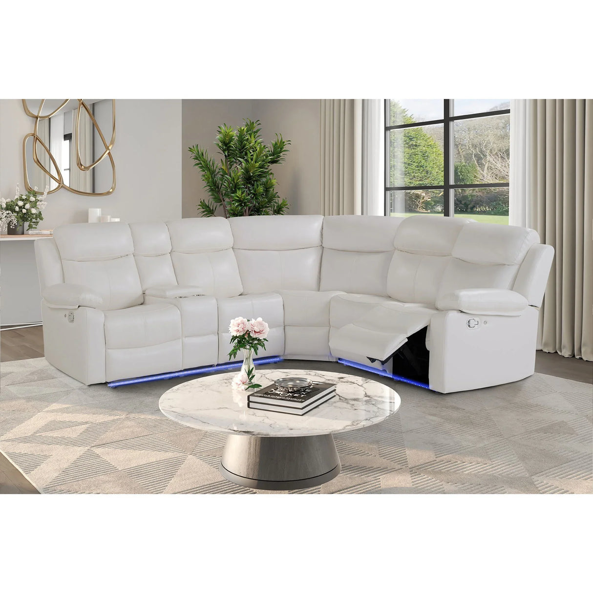 Sectional Sofa With Recline And Storage - Furniture Home Direct