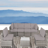 Seating Set With Cushions Handcrafted Wicker Design - Furniture Home Direct