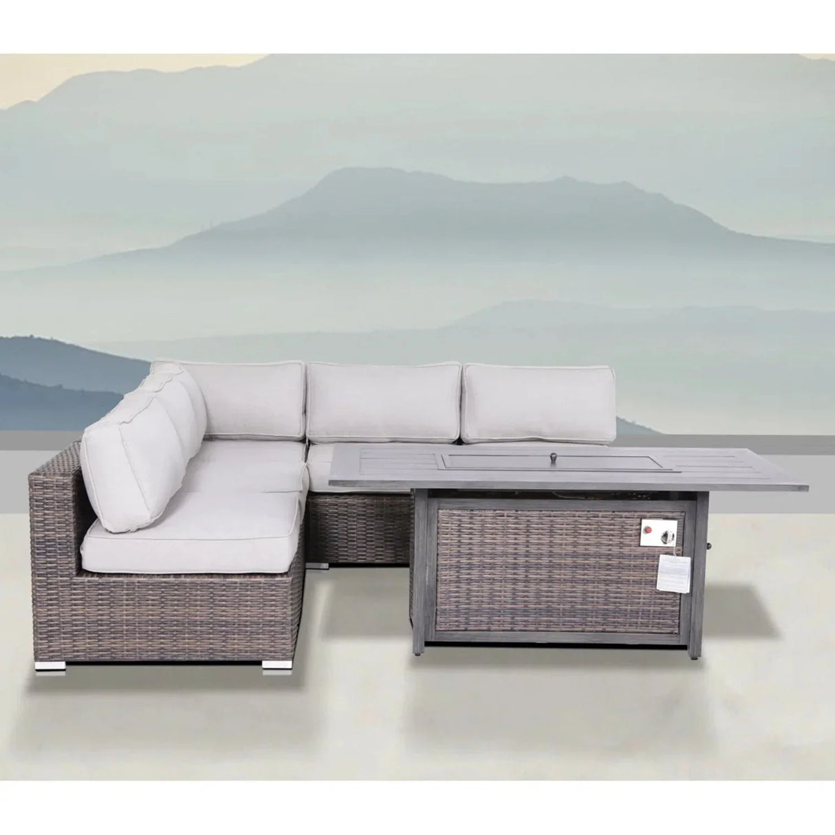 6 Piece Sectional Sofa Set With Cushions - Brown - Furniture Home Direct