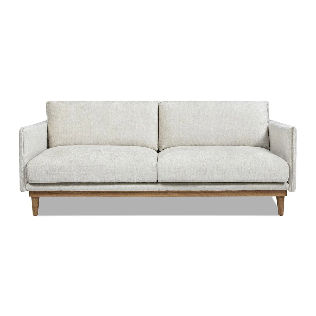 Haven - Flange Arm Oak Sofa - Marled Gray - Furniture Home Direct
