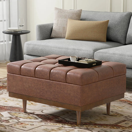 Mariah - Upholstered Lift Top Table Storage Ottoman - Furniture Home Direct