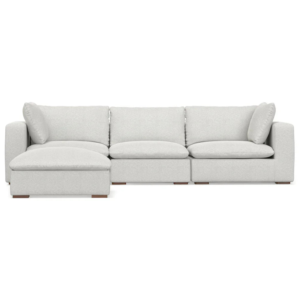 Jasmine Sofa and Ottoman - Off White - Furniture Home Direct