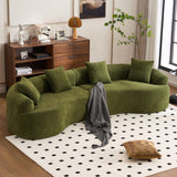 4 Seater Sofa With Chenille Fabric, 30D, 60 Hardness Full Sponge, 4 Pillow For Living Room, Home Furniture Sleeper Sectional Sofa For Apartment - Furniture Home Direct