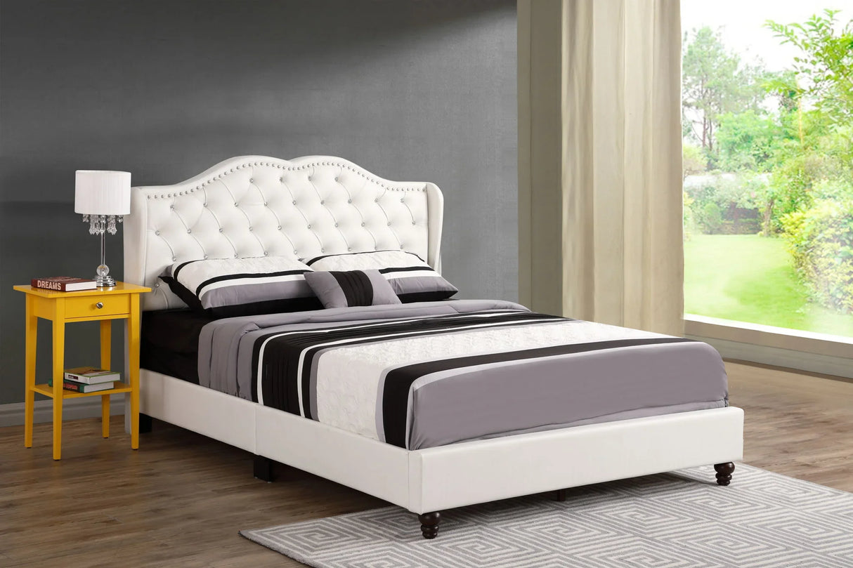Upholstered Velvet Bed Transitional - Furniture Home Direct