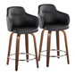 Boyne - Contemporary Fixed Height Counter Stool With Swivel With Round Footrest (Set of 2) - Furniture Home Direct