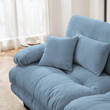 4-Seater Modular Chenille Sofa - Blue - Furniture Home Direct