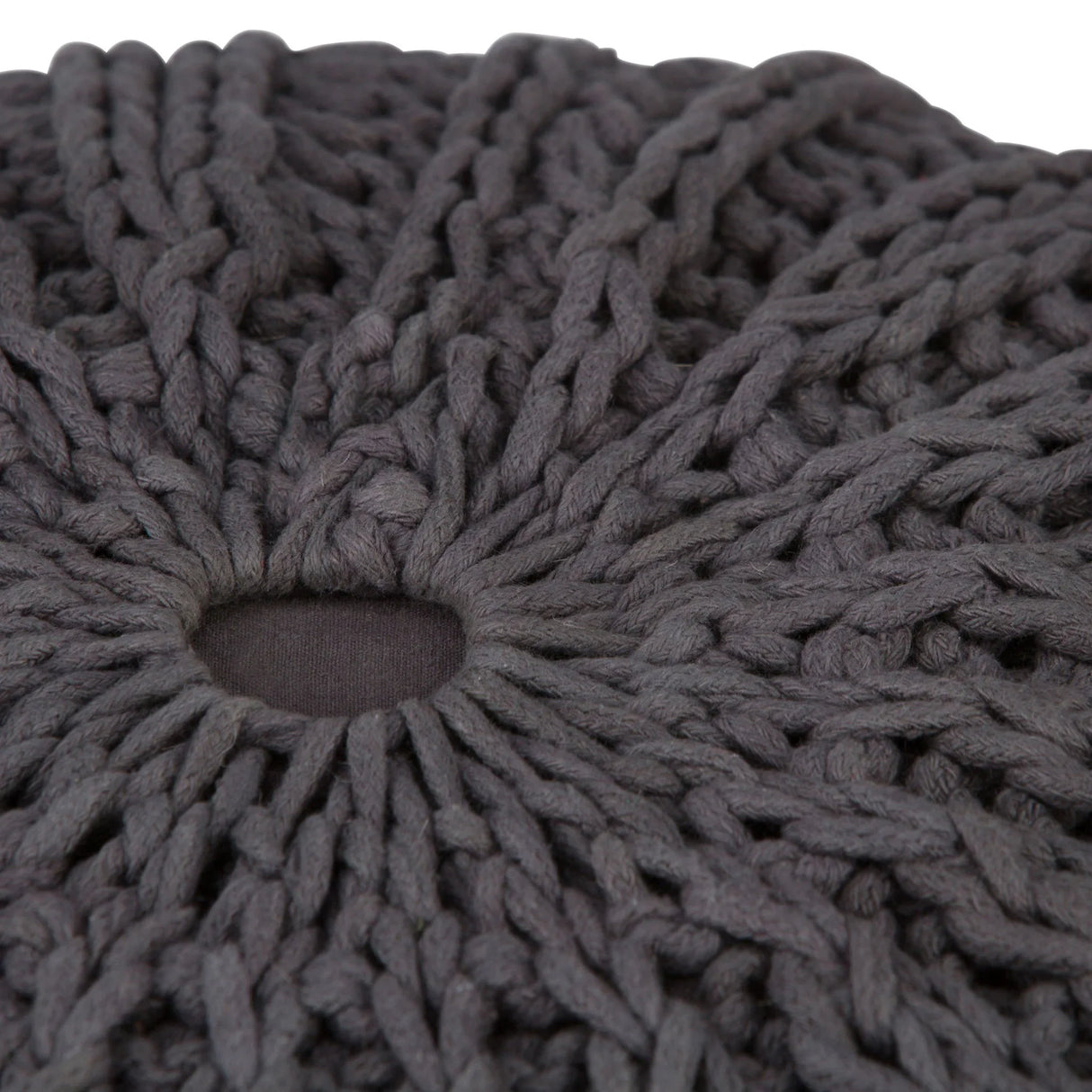 Shelby - Handcrafted Hand Knit Round Pouf - Furniture Home Direct