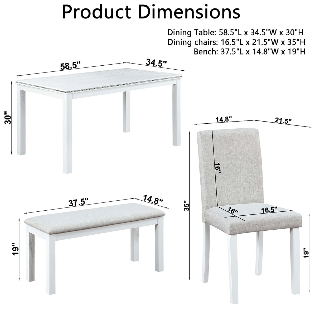 Dining Table Set With Crystal Decoration And Upholstered Chairs - Furniture Home Direct