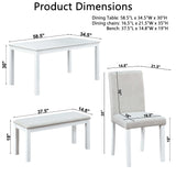 Dining Table Set With Crystal Decoration And Upholstered Chairs - Furniture Home Direct