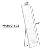 Aluminum Frame Minimalist Mirror, Bathroom Bedroom Wall Mirror, Elevating Contemporary Interiors, Can Be Wall Mounted Or Opened As A Standing Mirror - Black - Furniture Home Direct