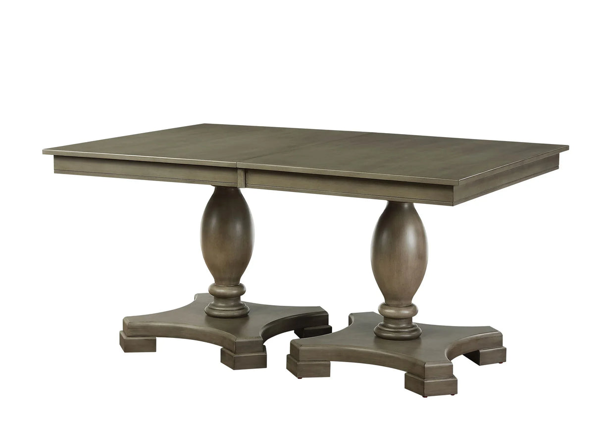 Waylon - 7 Pieces Dining Room Set - Gray / Oak - Furniture Home Direct