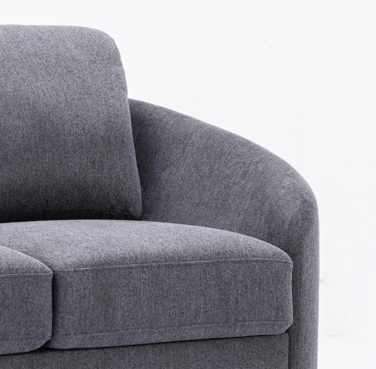 Yuina Gray Linen 3 Pieces Living Room Set - Furniture Home Direct