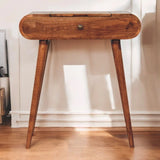 Mini Dressing Table With Foldable Mirror - Caramel - Furniture Home Direct
