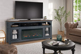 Americana - 86 In Fireplace TV Stand For TVs Up To 95" - Blue - Furniture Home Direct