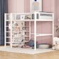 Loft Bed With 4 Tier Shelves And Storage - Furniture Home Direct
