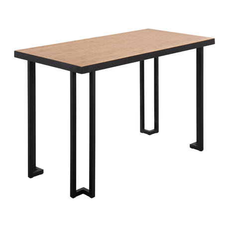 Roman - Industrial Desk - Black / Natural - Furniture Home Direct