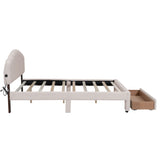 Upholstered Platform Bed With Drawer - Furniture Home Direct