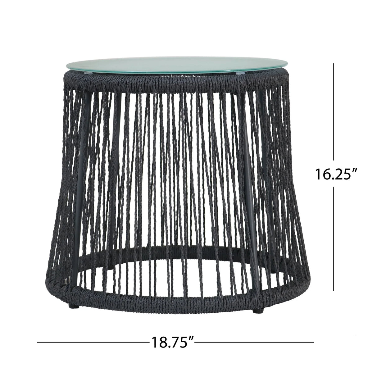 Boho Southport - Side Table With Glass Top