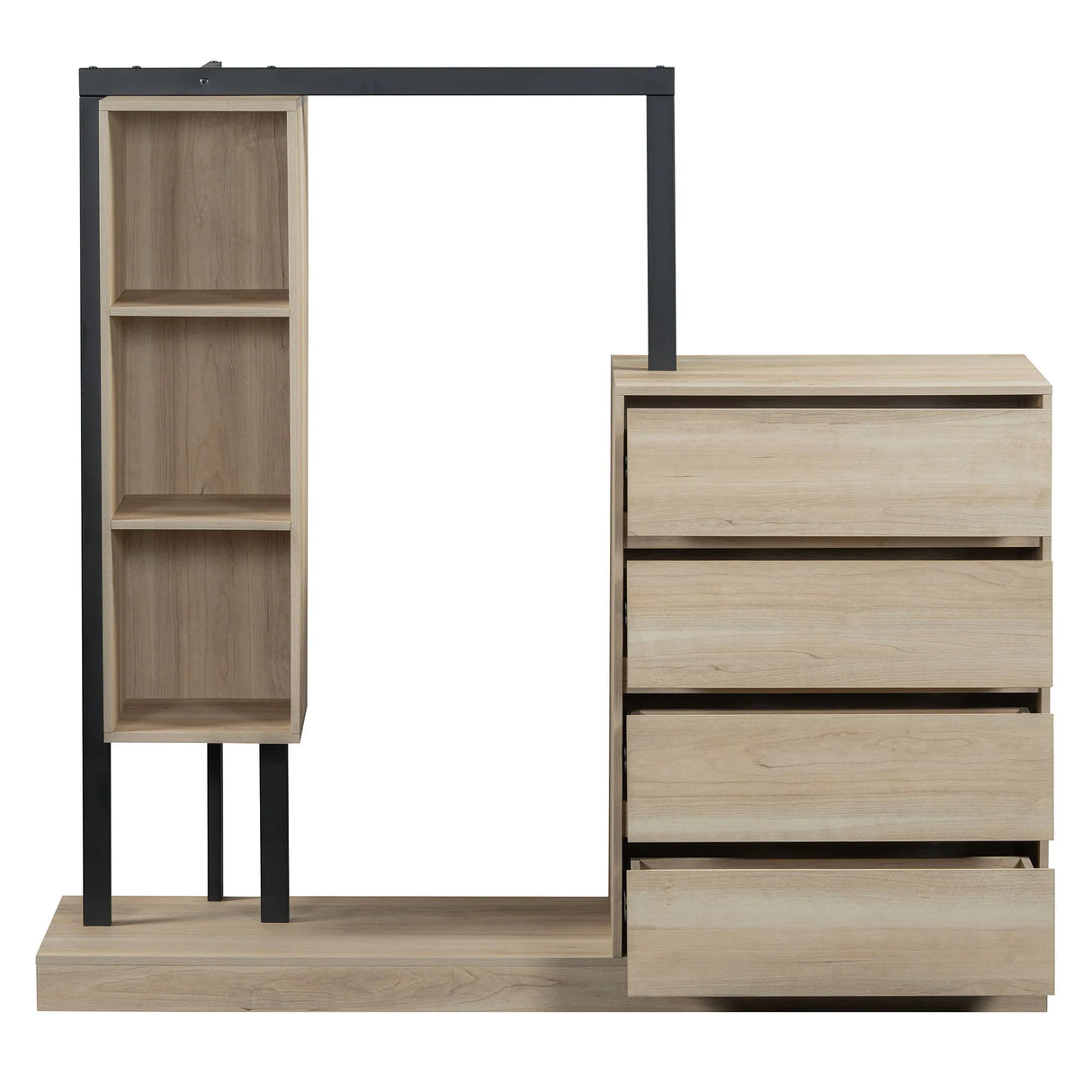 Wardrobe With 4 Drawers And 3 Shelves - Furniture Home Direct