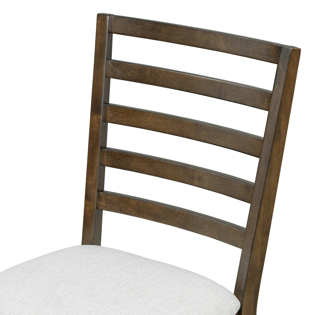 Dining Set Round Table With Four Upholstered Chairs Walnut - Furniture Home Direct
