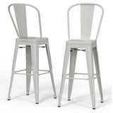 Fletcher - Handcrafted Metal Stool (Set of 2) - Furniture Home Direct