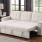 Lucca II - 84.5"W Reversible Sleeper Sectional Sofa with Storage Chaise - Furniture Home Direct