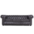 Traditional Tufted Leather Chesterfield Nailhead Sofa - Furniture Home Direct