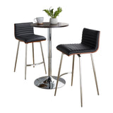 Mason - 3 Piece Swivel Mid Century Modern Counter Height Dining Set With Adjustable Table - Furniture Home Direct
