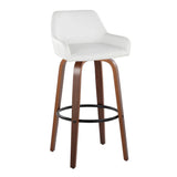Daniella - Contemporary Fixed Height, Barstool & Swivel And Round Footrest (Set of 2) - Furniture Home Direct