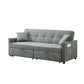 3 In 1 Convertible Sleeper Sofa Bed, Reclining Backrest, Pillows, Pockets - Furniture Home Direct
