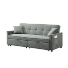 3 In 1 Convertible Sleeper Sofa Bed, Reclining Backrest, Pillows, Pockets - Furniture Home Direct