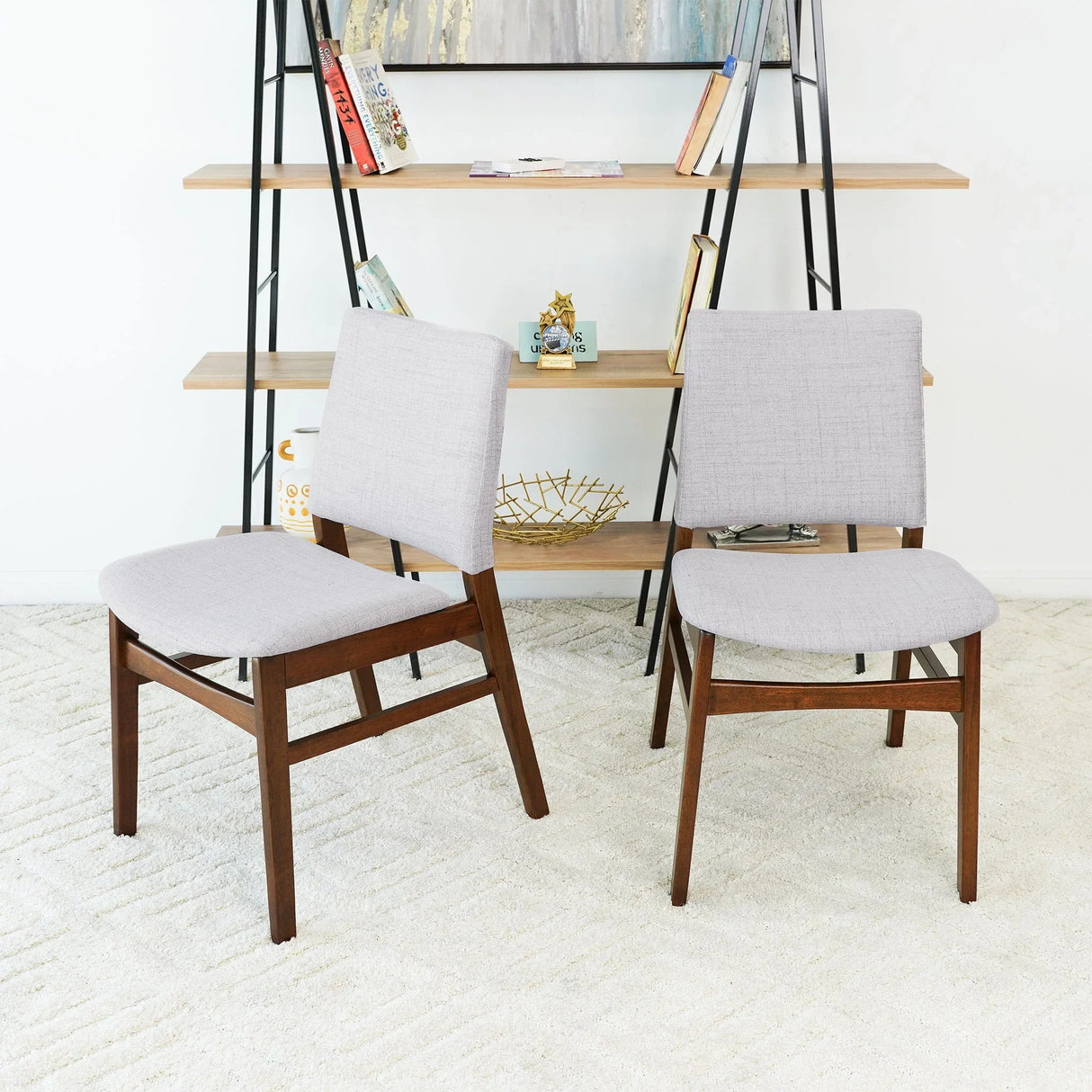 Gusto - Dining Chair (Set of 2) - Brown / Light Gray - Furniture Home Direct