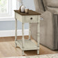 Accent End Table, 2 Tier, Storage Drawer, Traditional Stylish Design - Furniture Home Direct
