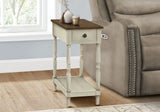 Accent End Table, 2 Tier, Storage Drawer, Traditional Stylish Design - Furniture Home Direct
